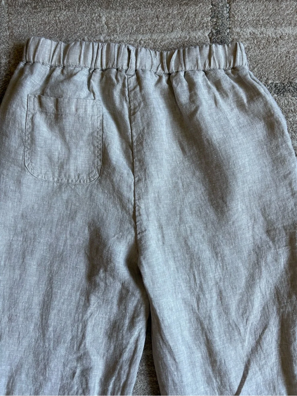 Quince Women’s 100% European Linen Pants Flax Beige Small